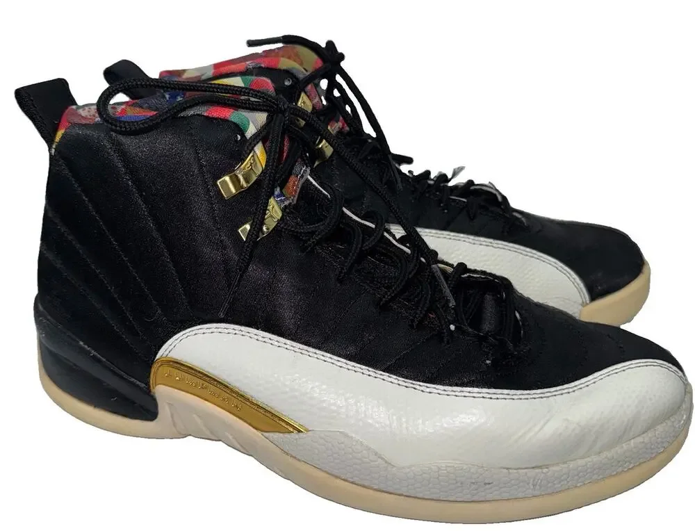 Air Jordan 12 Retro Chinese New Year 2019 Black Gold CI2977-006 Men’s 9.5